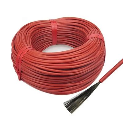 سعر جيد البطانيات الكهربائية ذوبان كابل التدفئة ألياف الكربون مطاط السيليكون معزول 18K 20ohm متصل